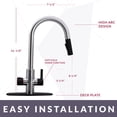 thumbnail image 6 of Westbrass 4 in 1 Kitchen Faucet with Dual Spray Mode Pull Down Retractable Sprayer, Matte Black, 6 of 9