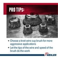 thumbnail image 5 of Weiler Knot Wire Cup Brush,Threaded Arbor 94084, 5 of 6