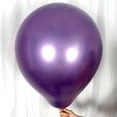 thumbnail image 2 of Conjunto de 10 globos morados de metal de cromo de 18 pulgadas KIRIKOU grandes globos redondos de látex grueso de helio para la decoración de la fiesta de graduación de la boda de cumpleaños, 2 of 5