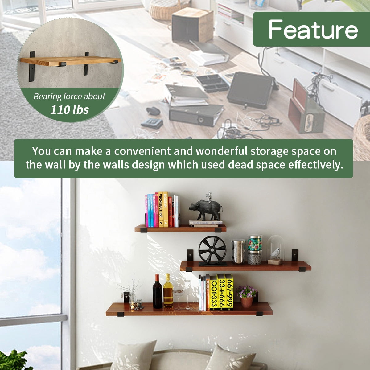 4Pcs Heavy Duty Iron Shelf Brackets for Wall,  L Shaped Metal Shelving Bracket Supports