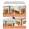 thumbnail image 6 of Thanksgiving Bed Skirt Fall Pumpkin Sunflowers Black White Plaid Bed Skirts California King Size 18 Inch Drop, Wrap Around Dust Ruffle&nbsp;Bedskirt with Adjustable Elastic Belt for Queen Size Beds, 6 of 7