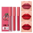 thumbnail image 2 of Set de brillo de labios con sabor a fruta, 3 brillos de labios líquidos, brillo de labios de larga duración, barra de labios alisadora nude que no se pega, set de maquillaje, 6 ml, 2 of 2