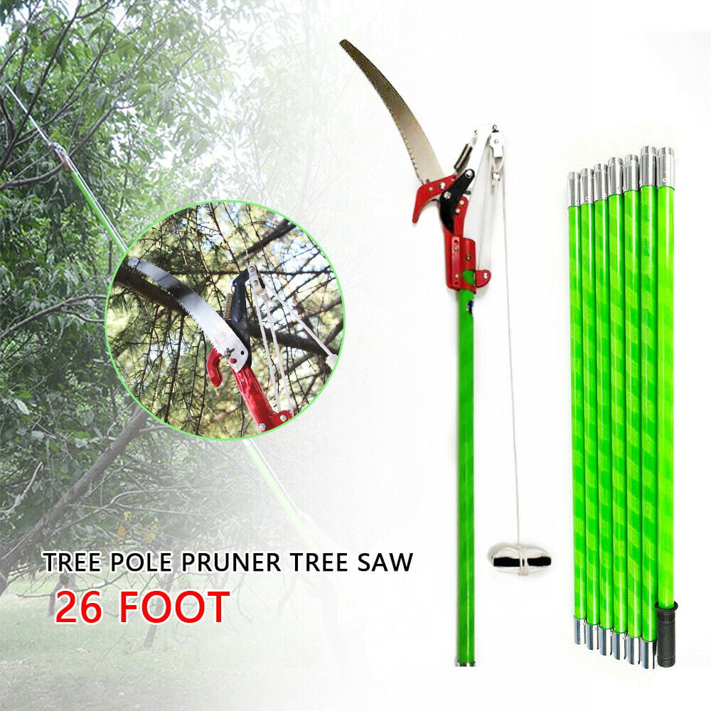 TECHTONGDA 26 Feet Tree Pole Pruner Tree Saw Outdoor Garden Lopper Tools 