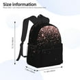 thumbnail image 4 of Daiia Rose Gold Glitter1 School Backpack for Men Women, Unisex Large Waterproof Bookbag Schoolbag Casual Daypack for High School/College/Teens/Travel/Work Black, 4 of 8