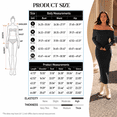 thumbnail image 5 of MEROKEETY Womens Fall Winter Dresses for Women Off Shoulder Formal Long Sleeve Bodycon Midi Sweater Dress, White S, 5 of 5