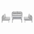 thumbnail image 1 of Modway Shore Sunbrella Ensemble de Patio Extérieur en Tissu 4 Pcs, Gris, 1 of 11