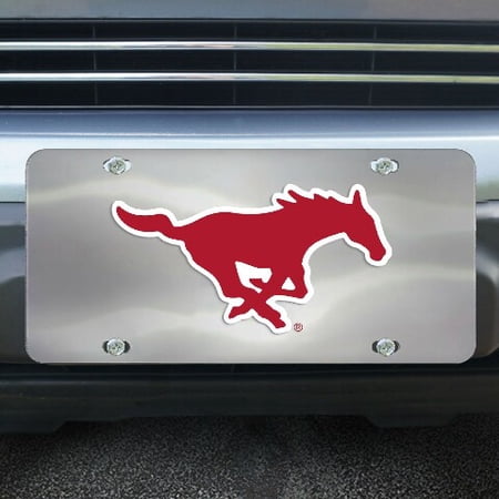 Fanmats SMU Mustangs 3D Stainless Steel License Plate