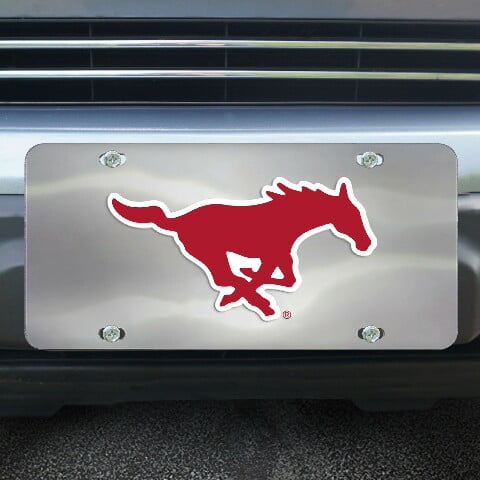 Fanmats SMU Mustangs 3D Stainless Steel License Plate