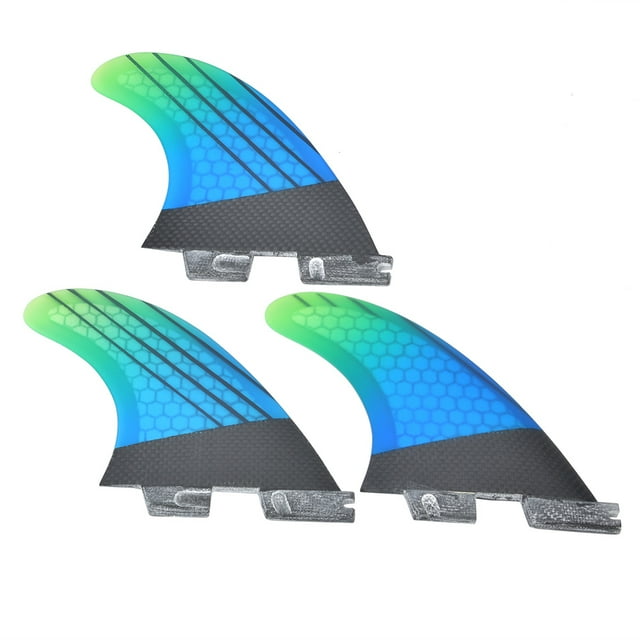 Fibra de Vidrio FCS2 Elegante Azul Verde Degradado Tabla de Surf Aleta Cola Accesorio de Surf Flexible
