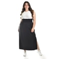thumbnail image 1 of Maxi falda cintura smock Roman Fashion /Tallas Extras, 8300 (Negro) negro 38, 1 of 5