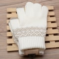 thumbnail image 1 of Guantes de jacquard gruesos y cálidos para adultos, guantes de invierno tejidos con pantalla táctil para mujer, 1 of 6
