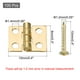 thumbnail image 2 of 100Pcs Bisagras Mini de Cobre Puro para Conectores de Cajones de Muebles, Dorado, 2 of 6