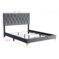 thumbnail image 3 of HMD Pierre King Upholstered Panel Bed with Storage Bench, Gray, 3 of 8
