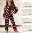 thumbnail image 6 of Yuyamidu Candy Canes Kids Button Down Pajamas Sets Red Bow Long Sleeve Shirt Pant Sleep Set of 2 Christmas Home Lounge Wear Daily Wear Clothes for Boys Girls 11-12, 6 of 7