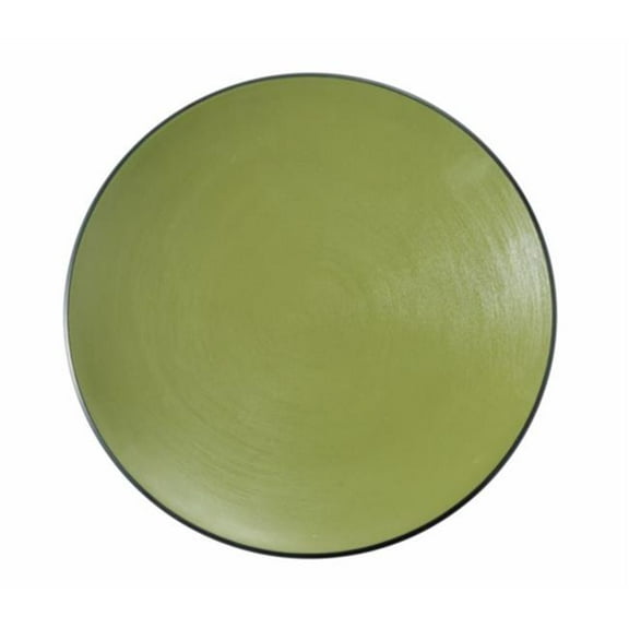 Yanco BM-110GR Birmingham Melamine 10.25 x 11.25 in. Round Plate - Gray & Green