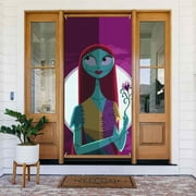 Sally The Nightmare Before Christmas Door Cover Decorated Banner Tapestry Home Decoration Holiday Party Supplies Door Banner Porch Sign Banner 72.8 x 35.4 Inch