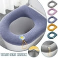 thumbnail image 3 of Toilet Seat Cushion, Thicker and Soft Toilet Seat Cushion, Easy-Install Toilet Seat Cover Pad with Handle Yellow, 3 of 9