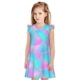 thumbnail image 1 of Balery Purple Dragon Scales Camisón de princesa para niñas, pijama de algodón con mangas abullonadas, suave y bonito.-X-Large, 1 of 6