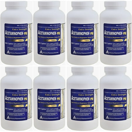 Acetaminophen PM Generic for Tylenol PM 4000 Caplets Pain Reliever & Nighttime Sleep Aid