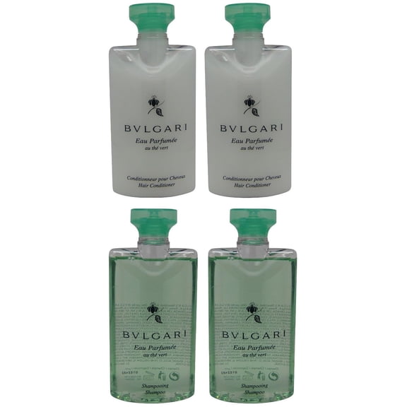 Bvlgari au the vert Green Tea Shampoo & Conditioner lot of 4 (2 of each)