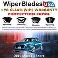 thumbnail image 2 of 2019 Mazda 3 Sport Beam Wiper Blades Wipers w/1yr Warranty (Set of 2) (WiperBladesUSA), 2 of 5