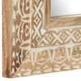 thumbnail image 3 of vidaXL Hand-Carved Mirror 50x50x2.6 cm Solid Mango Wood, 3 of 5