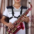 thumbnail image 4 of 1 Pce Harnais de Saxophone Universel Réglable Sangle d'Épaule pour Accessoires de Saxophone Alto / Tenor / Soprano, 4 of 5