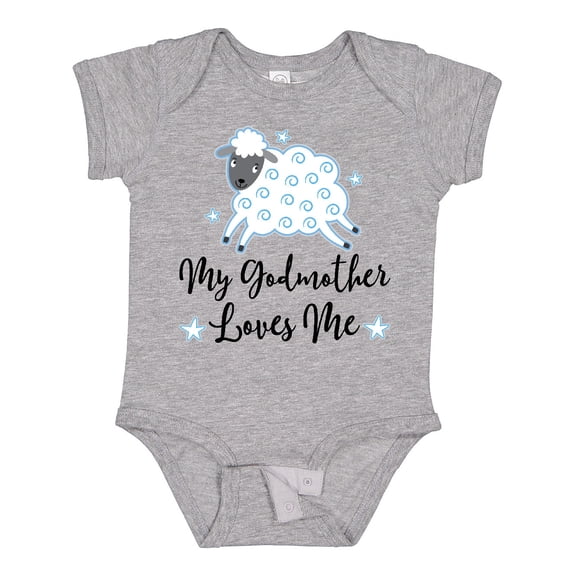 Inktastic Godmother Godson Lamb Boys Baby Bodysuit