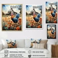 thumbnail image 4 of Designart "Roaster Barnyard Charm IV" Animals Floater Framed Canvas Art Print, 4 of 7