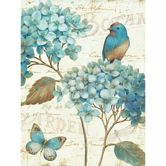 Art.com Blue Garden III Crop Art Print by Daphne Brissonnet, 12" x 16"