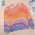 thumbnail image 6 of Sweatshirt For Womens Crewneck Colorful Marble Pattern Hoodies Teen Girls Cute, 6 of 7