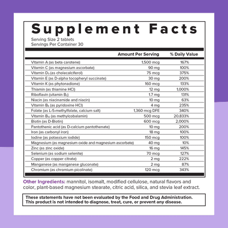 BariMelts Bariatric Multivitamin with Iron for Post-Weight Loss Surgery (WLS) - Natural Fruit Flavor, 60 Count
