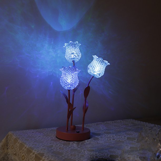 Lámpara Luces de flores de ambiente luz nocturna de lirio de los valles con atenuación táctil para bodas Ndcxsfigh Para estrenar