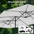 thumbnail image 5 of HAIMULI 15FT Outdoor Patio Umbrella with Base Included, Double Sided Pool Umbrellas with Fade Resistant Canopy, Large Table Umbrella for Deck, Market, Backyard, 5 of 9