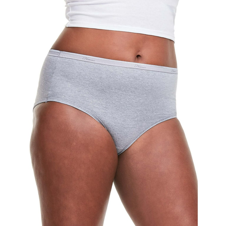 Hanes Women's Cotton Brief Underwear 10-Pack, Comfort Fit Style
