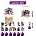 thumbnail image 4 of 32-Piece For JoJo's Bizarre Adventure Cartoon-Themed Birthday Party Decorations Set – Includes Banner, Cake Topper, 12 Cupcake Toppers, and 18 Balloons, 4 of 5