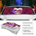 thumbnail image 5 of ZNDUO Car Windshield Sun Shade, Red Rose Skull Pattern Windshield Sun Shade UV Rays and Heat Sun Visor Protector Foldable Windshield Sun Shade, Small Size, 5 of 8