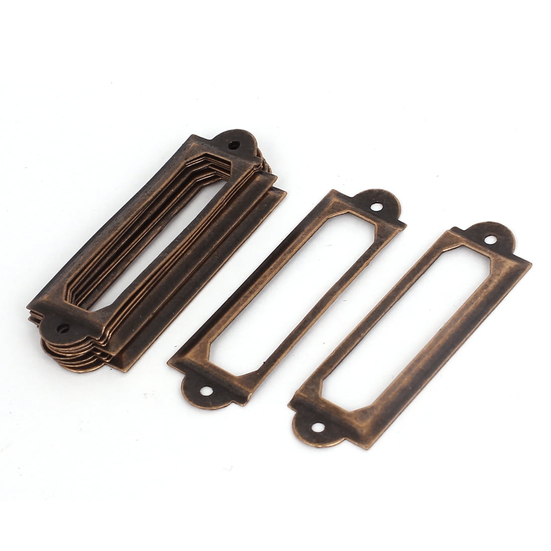 Bronze SpzcdZa 15pack 94 x 42mm Office Library File Drawer Cabinet Card Tag Label Card Holder Drawer Pull/Label Holders/Label Frames Card/Label Holder Modern Label Holders Metal Frame