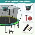 thumbnail image 6 of 12Ft Trampoline for Kids and Adults, Segmart Outdoor Trampoline with Fiberglass Rods, Recreational Trampoline with Smart Zipper System, 800lbs Weight Capacity Trampoline for Backyard Garden Patio, 6 of 8