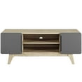 thumbnail image 4 of Modway Tread 47" Particleboard Wood TV Stand for TVs up to 52" in Natural/Gray, 4 of 5
