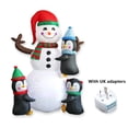 thumbnail image 4 of Naiovety Muñeco de nieve inflable de Navidad, luz LED de colores, decoración de explosión, gran bomba de aire de Navidad, regalos iluminados, Kits de decoración para fiestas, 4 of 6