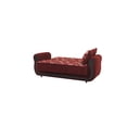 thumbnail image 3 of Ottomanson Convertible Sleeper Loveseat with Hidden Storage, Firm Seating, Burgundy, 3 of 5