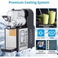 thumbnail image 3 of Lumiparty Dual Tank Slushie Machine, 4L x 2 Frozen Drink Maker, Commercial Slushy Machine with Self-Cleaning Function for Margaritas, Bars & Restaurants, Black, 3 of 7