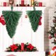 thumbnail image 1 of mfyjkho Guirnalda de árbol de Navidad al revés|decoración colgante con borlas artificiales|agujas de plástico verde|hierro para chimenea|pared|ventana|árbol de Navidad|17,72 x 11,81 x 1,97 pulgadas, 1 of 8