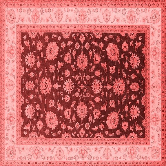 Ahgly Company Indoor Square Oriental Red Traditional Area Rugs, 4' Square