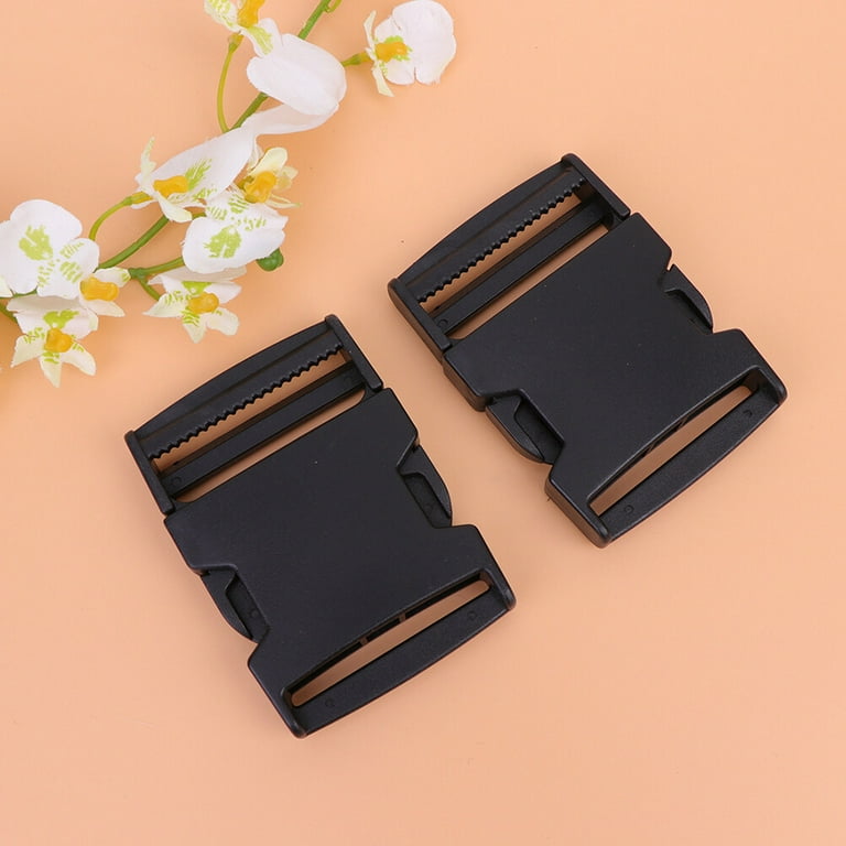 10pcs Plastic Belt Buckles Universal Release Buckles Safety Backpack Buckles  Luggage Accessories (30mm+25mm Black) 