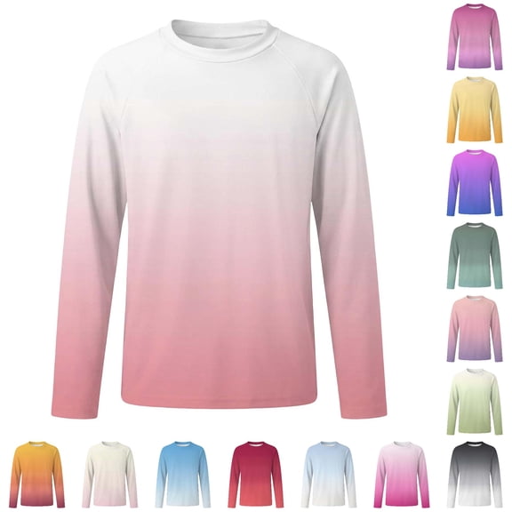 JAJAHO Girls Boys Rash Guard Swim Shirt For Kids 3-14Y Raglan Long Sleeve Sun Protection Shirts Athletic Rashguard