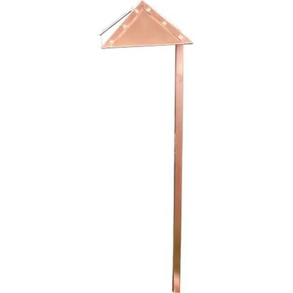 Dabmar Lighting LV45-L3-64K-CP 12V G4 LED 3W 64K Cast Brass Pyramid Path Light, Copper