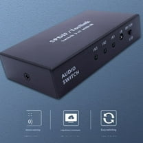 Optical Switcher with 2 Way Spdif Toslink Digital Audio Splitter Out IR Remote Control Switch
