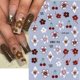 thumbnail image 5 of Adhesivos para uñas BMKKOT con forma de flor en relieve, 5D, autoadhesivos, 3 hojas, 5 of 7